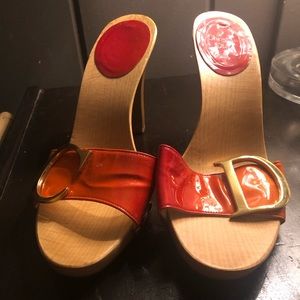 Christian Dior Wooden Heeled sandals